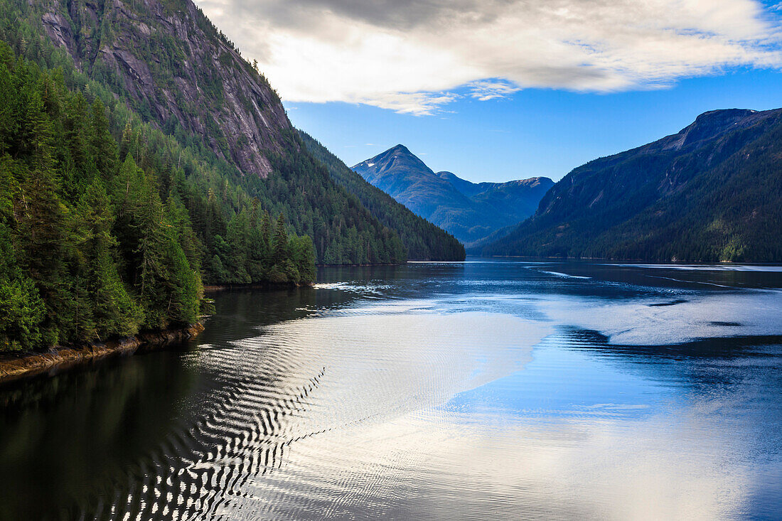 Rudyerd Bay ripples, beautiful summer day, Misty Fjords National Monument, Tongass National Forest, Alaska, United States of America, North America