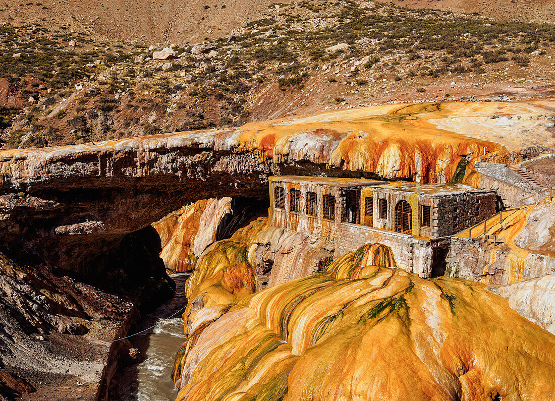 The Inca Bridge (Puente del Inca), Central Andes, Mendoza Province, Argentina, South America