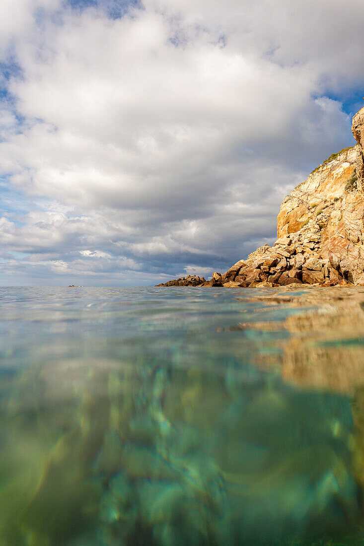 Turquoise sea, Sant'Andrea Beach, Marciana, Elba Island, Livorno Province, Tuscany, Italy, Europe