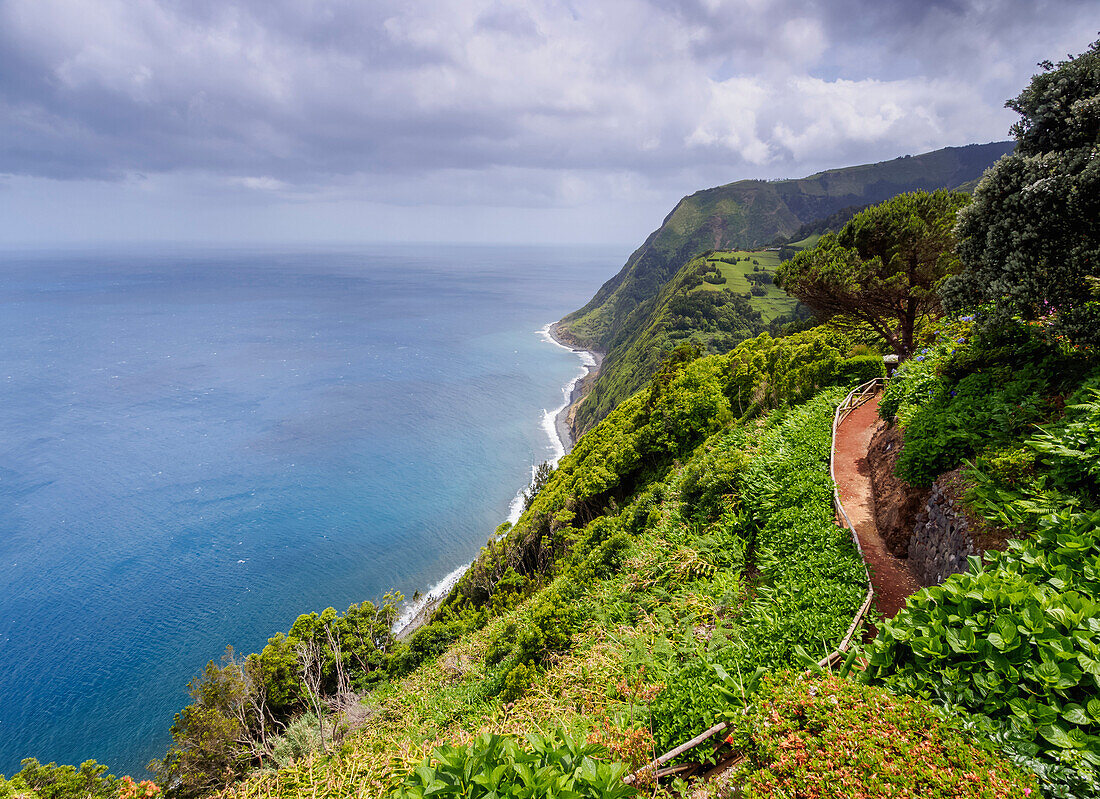 Miradouro da Ponta do Sossego, garden and view point, Sao Miguel Island, Azores, Portugal, Atlantic, Europe