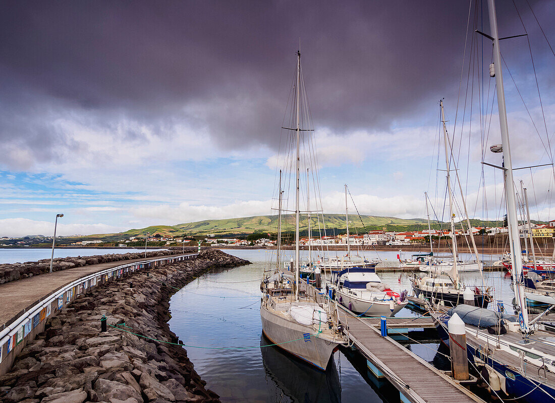 Port in Praia da Vitoria, Terceira Island, Azores, Portugal, Atlantic, Europe