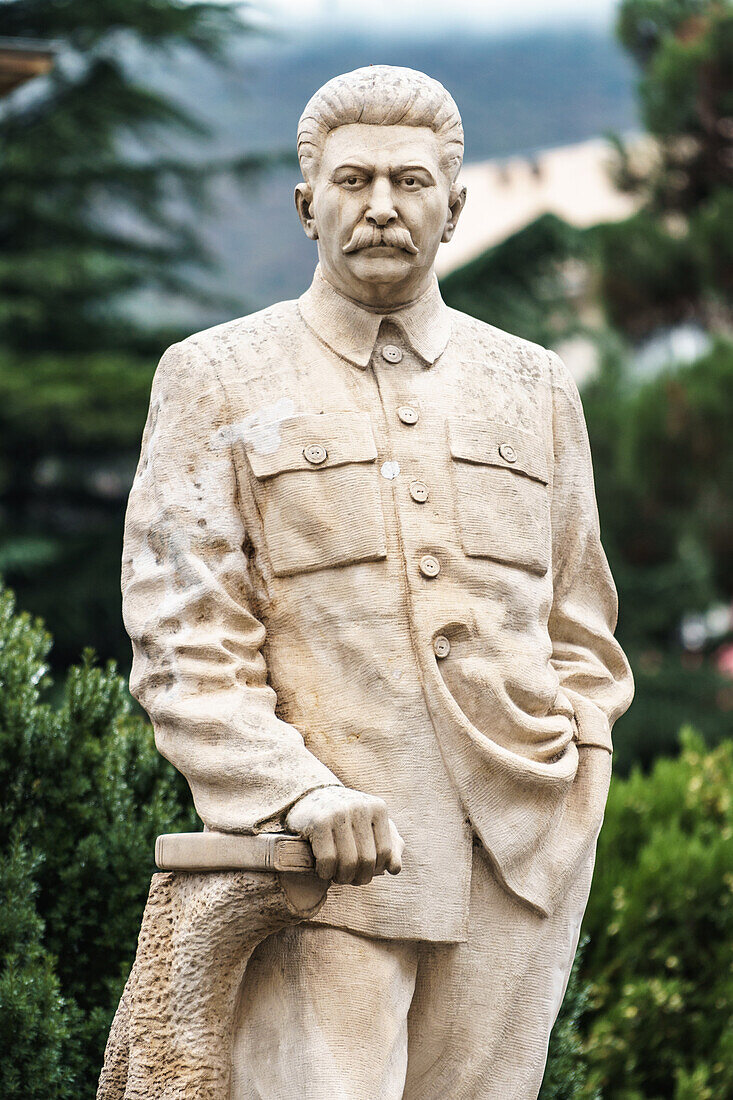 One of the few remaining standing statues of Stalin in public, Gori, his birthplace, Central Georgia, Central Asia, Asia