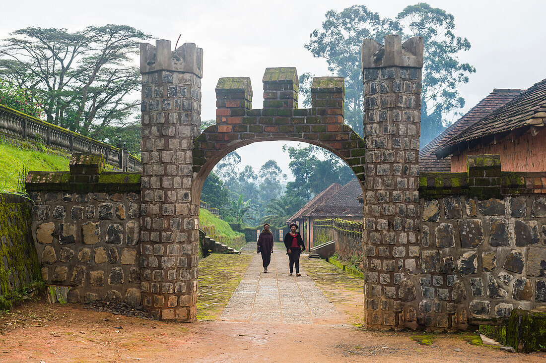 Entrance to Fon's palace, Bafut, Cameroon, Africa