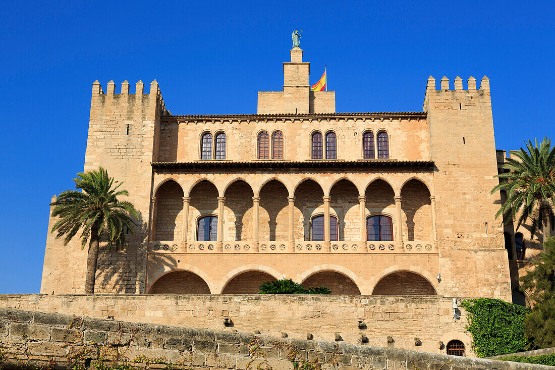 Palacio de la Almudaina, Palma De Mallorca, Majorca, Balearic Islands, Spain, Mediterranean, Europe