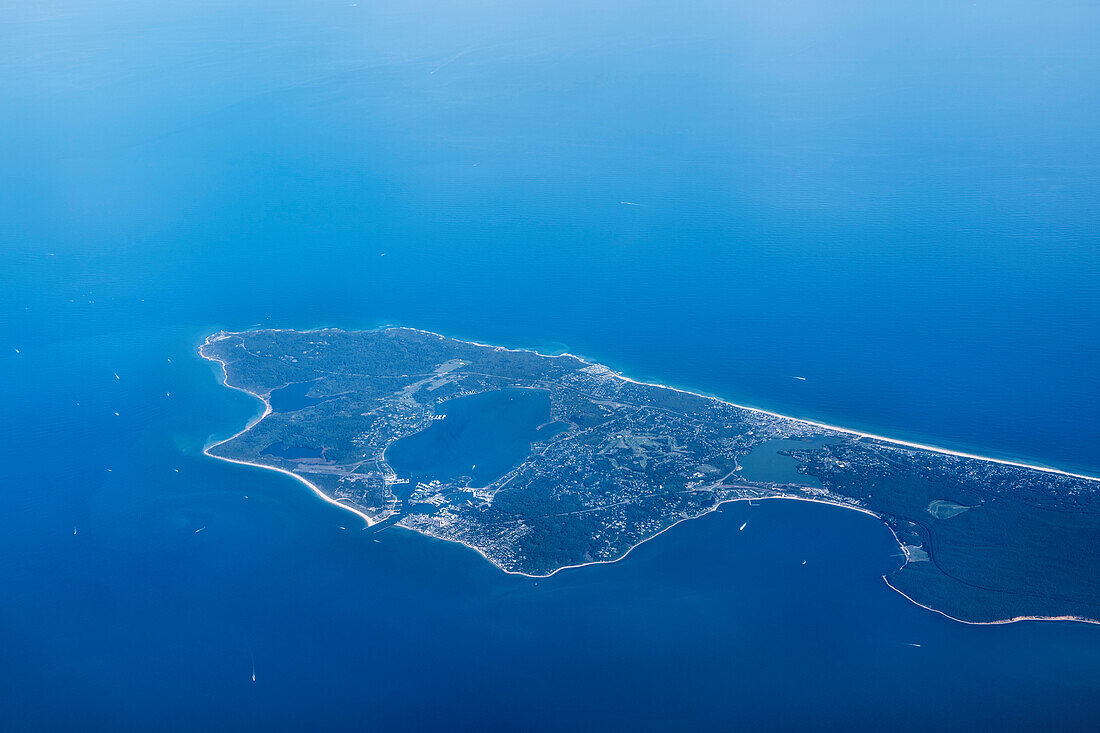 Aerial view of Long Island, NYC, New York City, United States of America, USA, North America