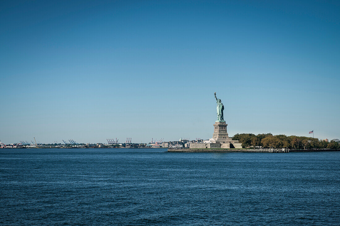 die Freiheitssatue auf Liberty Island, New York City, Vereinigte Staaten von Amerika, USA, Nordamerika