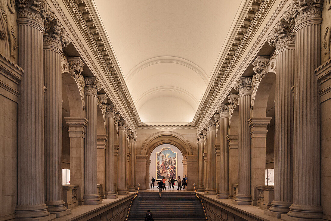 impressive stairway at the Metropolitan Museum of Art, 5th Ave, Manhattan, NYC, New York City, United States of America, USA, North America