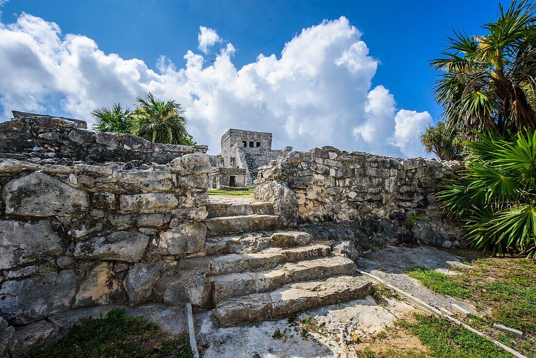Structure in the mayan site of Tulum, Quintana Roo (Mexico)