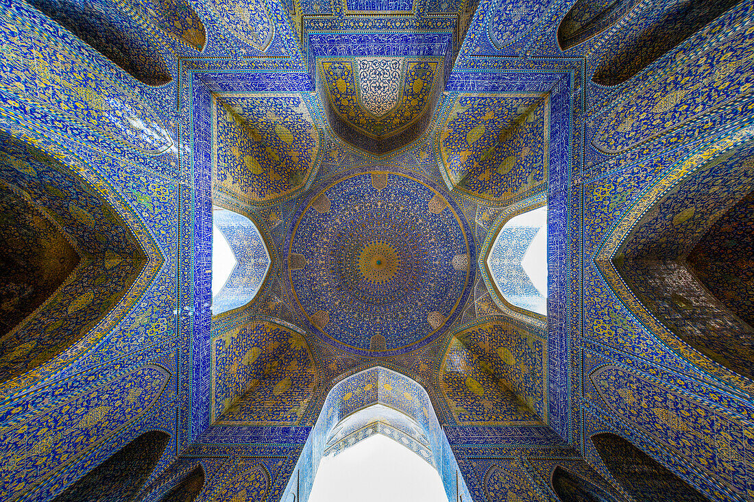 Kuppel der Königsmoschee am Naqsh-e Jahan Platz in Isfahan, Iran, Asien