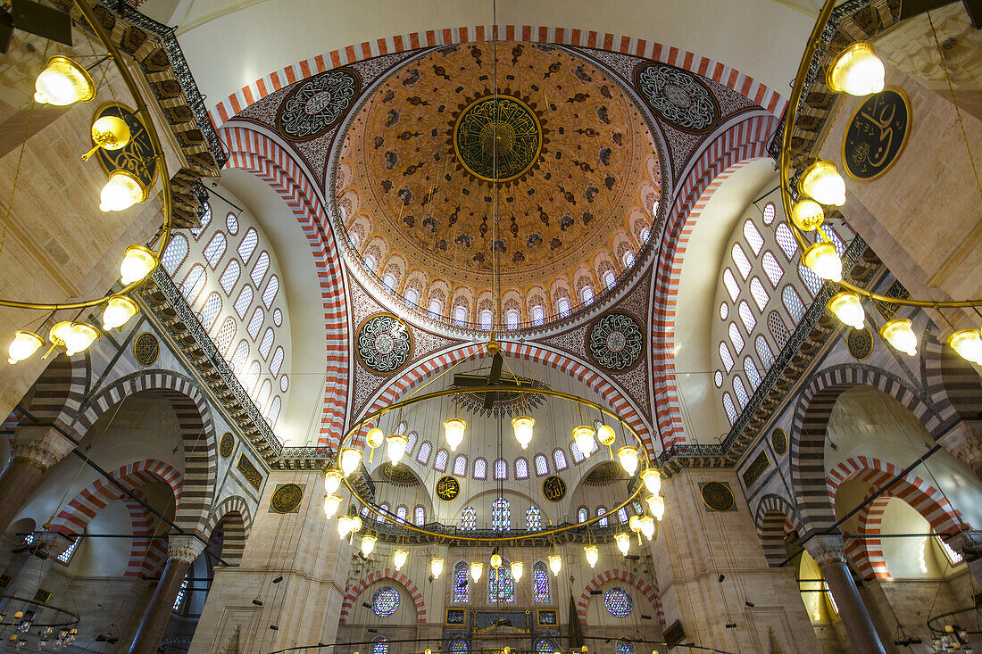 Süleymaniye Moschee von innen, Istanbul, Türkei