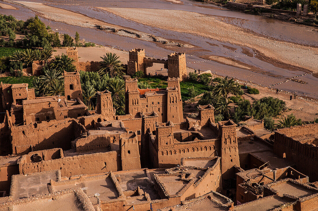 Ait Ben Haddou von oben, Marokko, Afrika