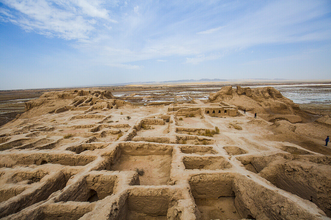 Desert castle Toprak Kala, Uzbekistan, Asia