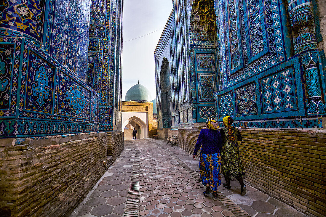 Shah-i-Zinda Necropolis of Samarkand, Uzbekistan, Asia