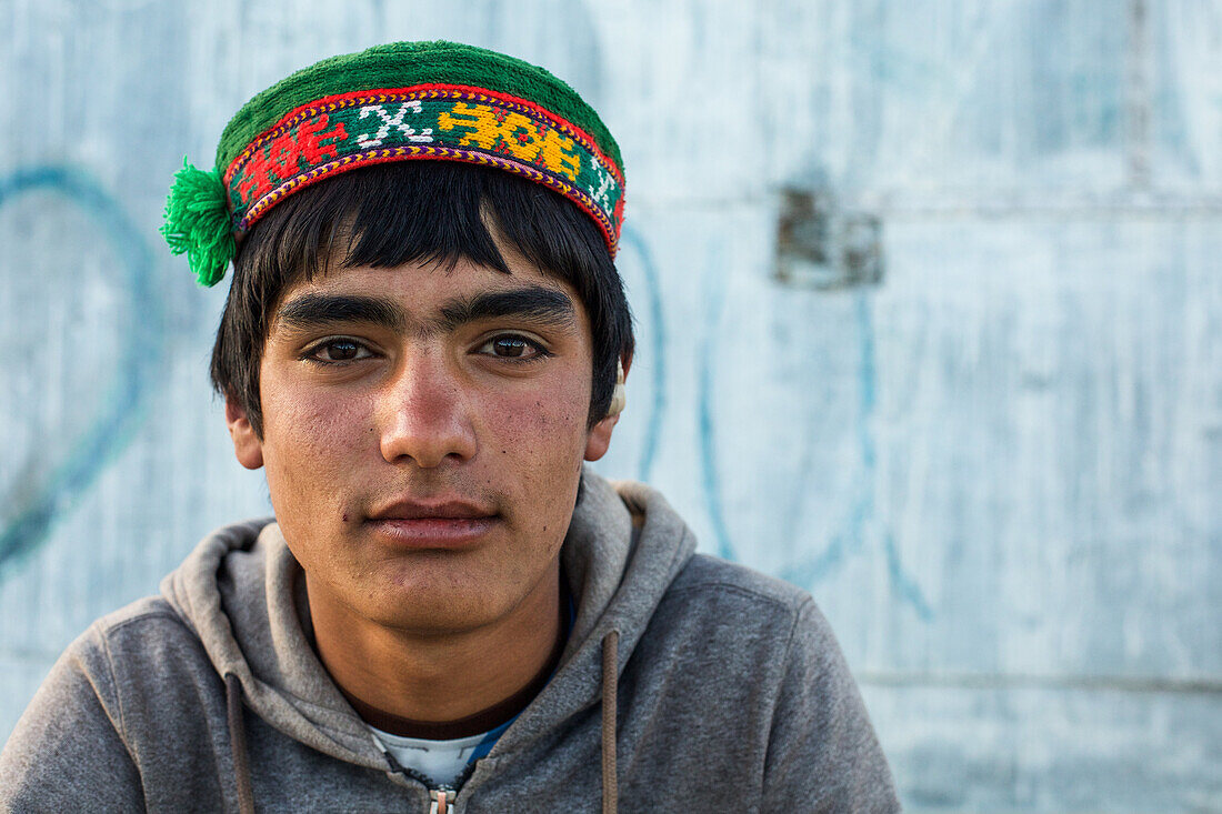 Pamiri-Junge in Bulunkul, Tadschikistan, Asien