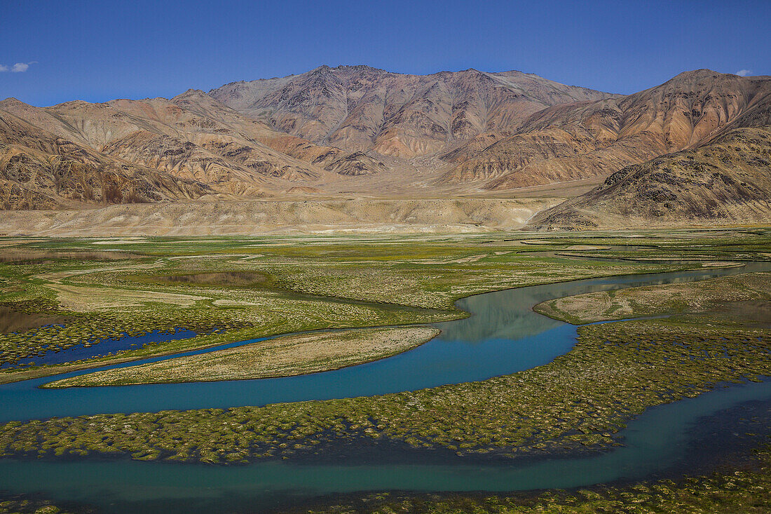 Ausläufer des Sees Yashilkul, Tadschikistan, Asien