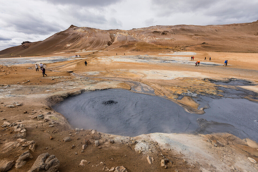 Hverarondor Hverir mud pots, steam vents, and sulphur deposits on the north coast of Iceland, Polar Regions