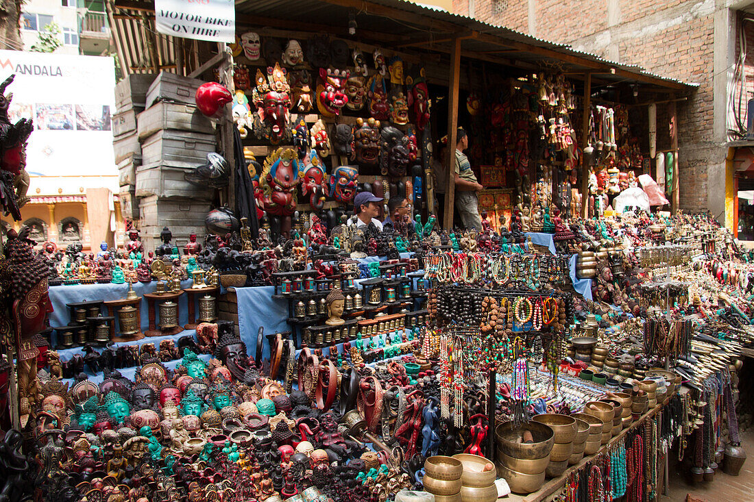 Traders on the streets of Kathmandu, Nepal, Asia
