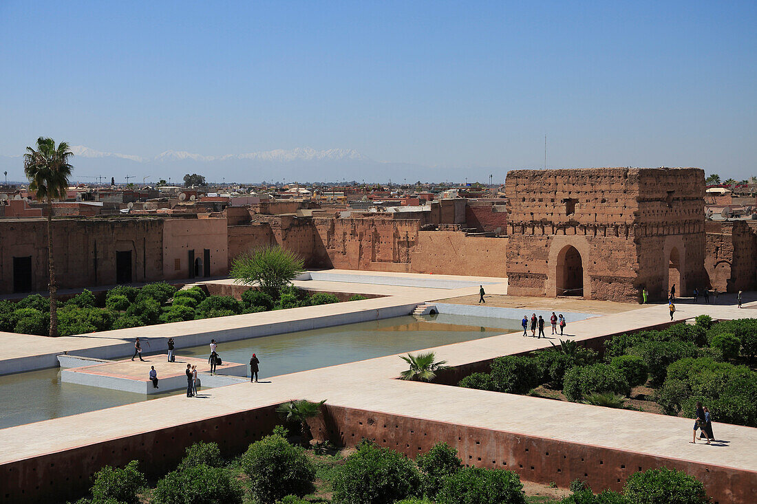 El Badi Palace (Badii Palace) (Badia Palace), The Incomparable Palace, 16th century, Marrakesh (Marrakech), Morocco, North Africa, Africa
