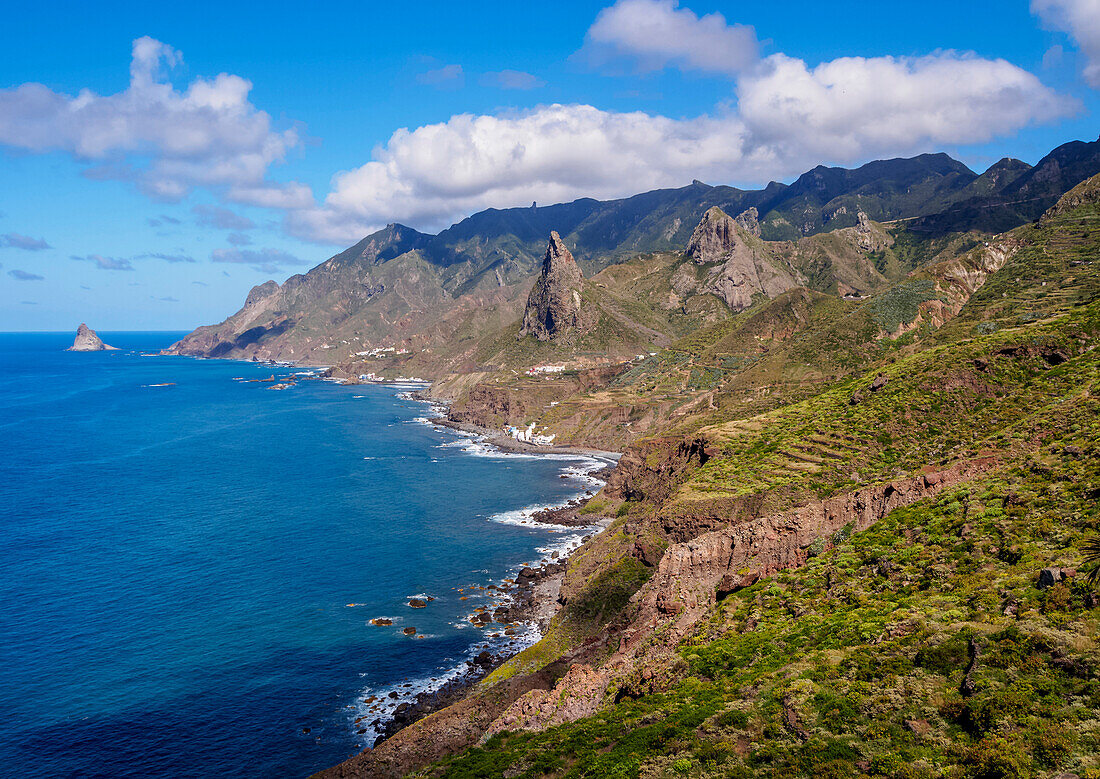 Landscape of the coast near Taganana, Anaga Rural Park, Tenerife Island, Canary Islands, Spain, Atlantic, Europe