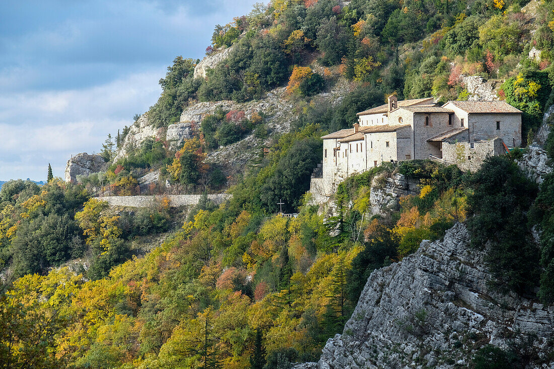 St. Ambrogio Hermitage, Gubbio, Apennines, Umbria, Italy, Europe