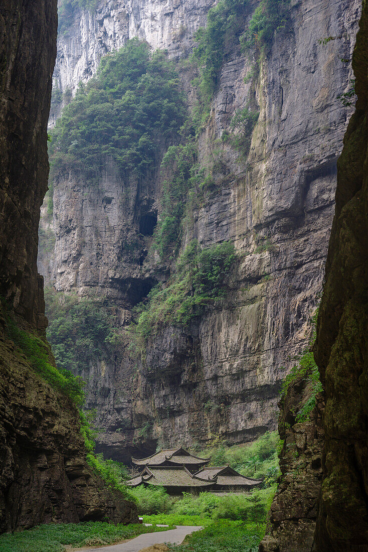 Three Natural Bridges of the Wulong Karst geological park, UNESCO World Heritage Site in Wulong county, Chongqing, China, Asia