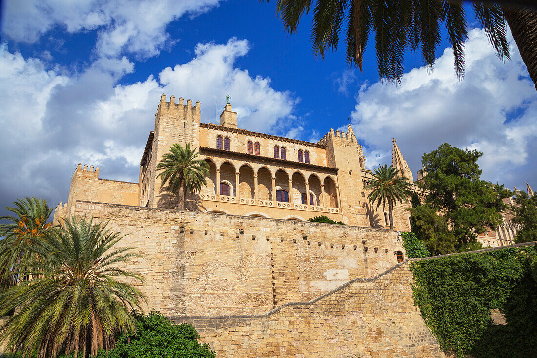 The Royal Palace of La Almudaina, Palma de Mallorca, Mallorca (Majorca), Balearic Islands, Spain, Europe