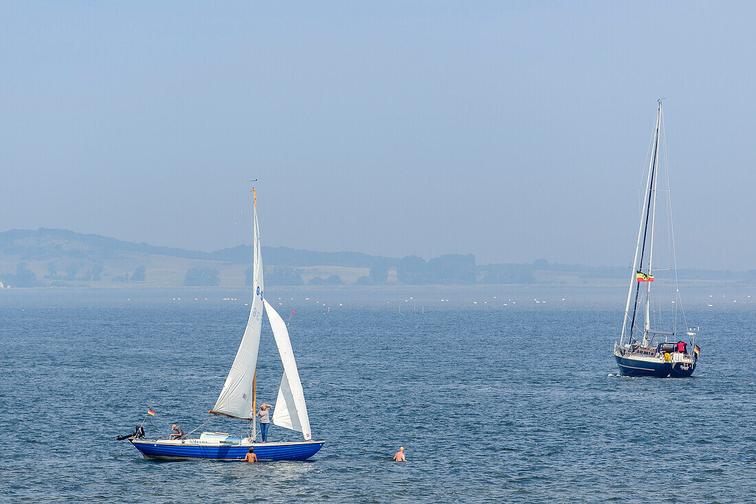 Fährverbindung zwischen Vitte und Schaprode, Hiddensee, Rügen, Ostseeküste, Mecklenburg-Vorpommern, Deutschland