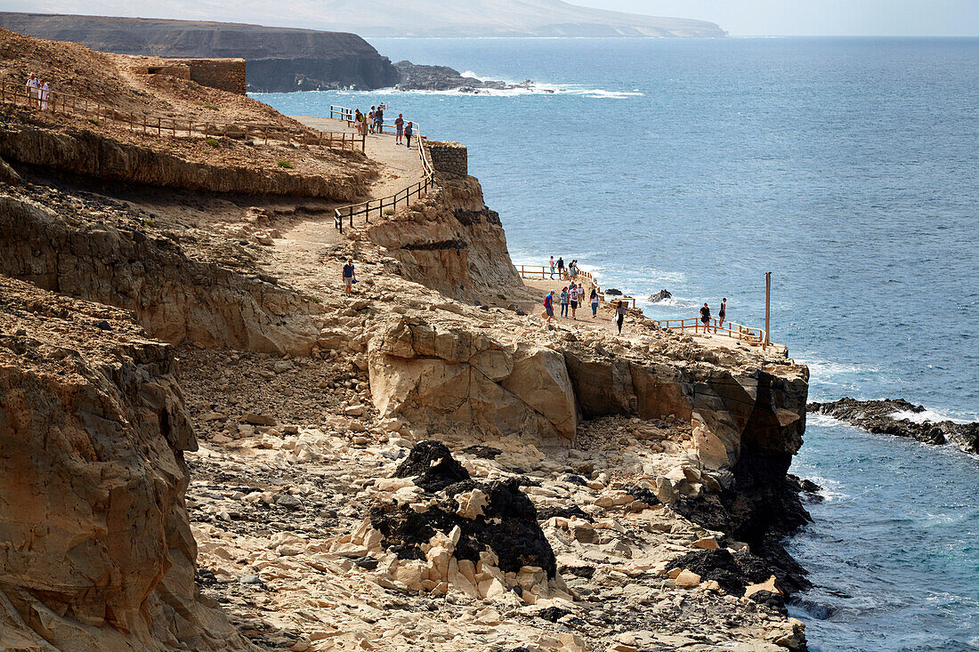 Ehemalige Verladestation des Kalks der Kalköfen von Ajuy, Fuerteventura, Kanaren, Kanarische Inseln, Islas Canarias, Atlantik, Spanien, Europa