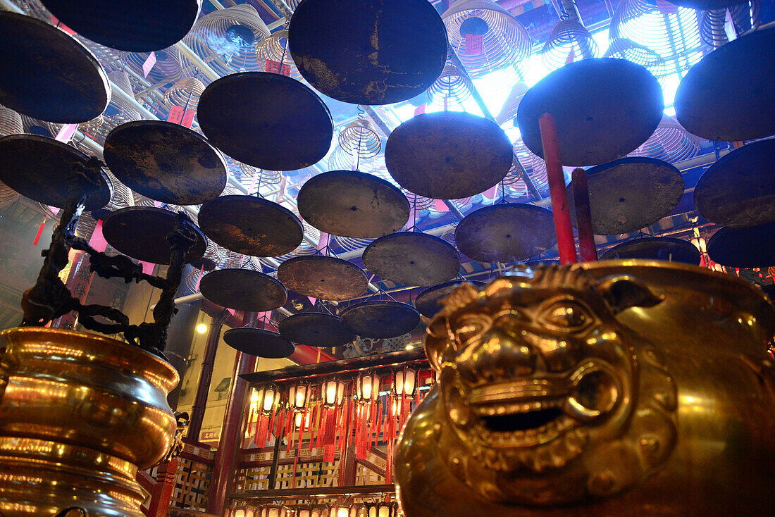 Man Mo Tempel in Soho, Victoria Island, Hongkong, China