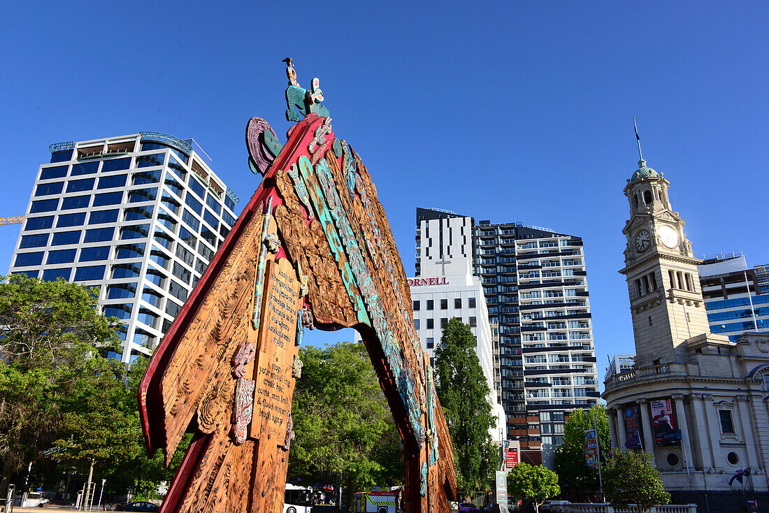 am Aotea Square am Rathaus in der Downtown, Auckland, Nordinsel, Neuseeland