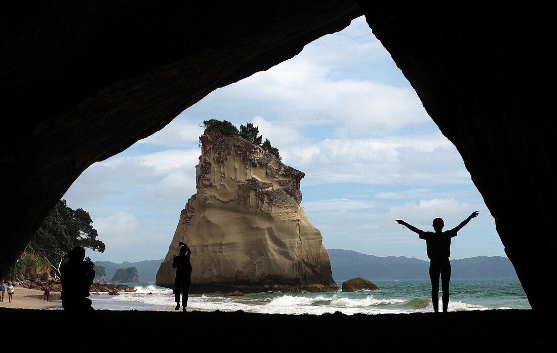 At Cathedral Cove, Peninsula Coromandel, North Island, New Zealand