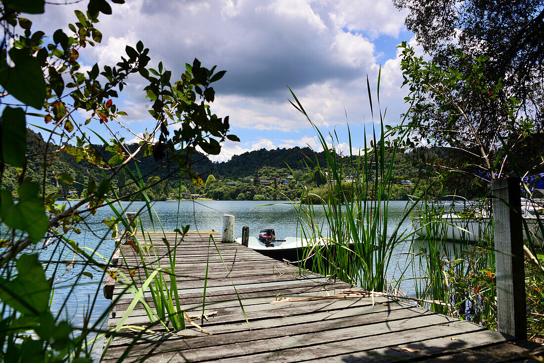 At lake Tarawera near Rotorua, North Island, New Zealand