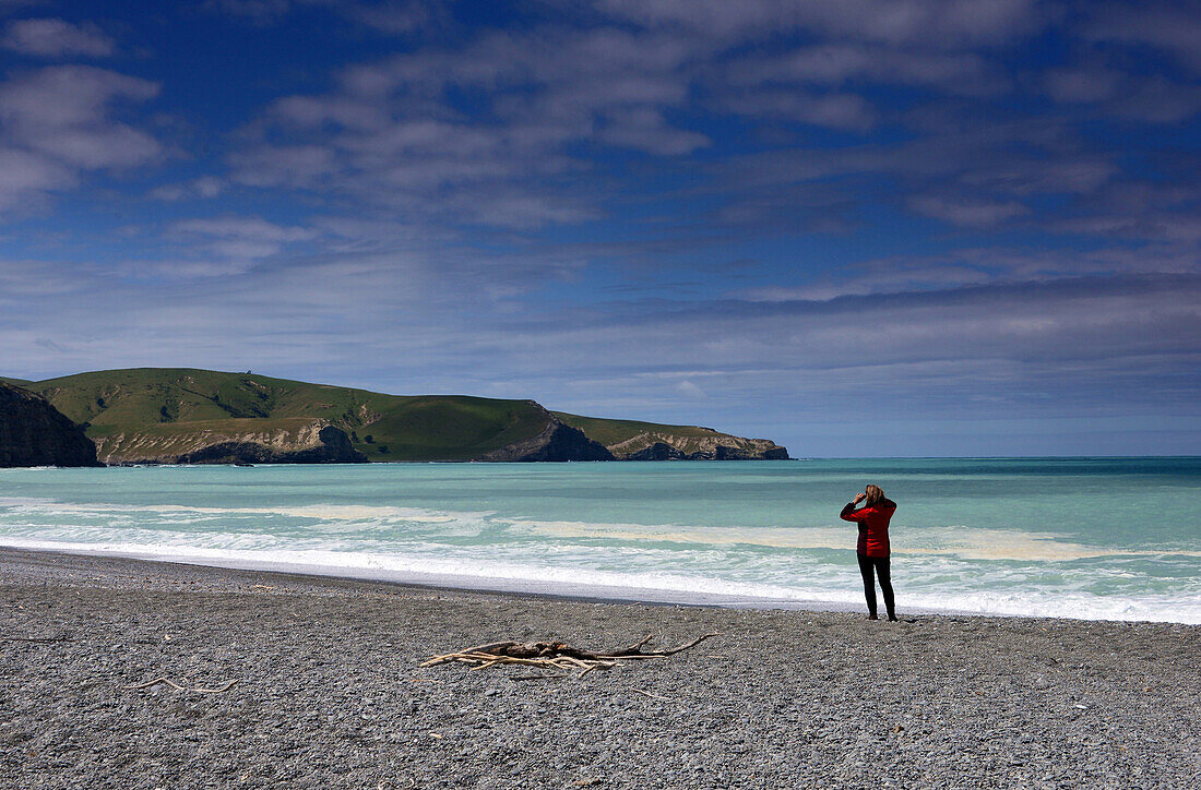 At Birdlings Beach, Peninsula of Akaroa, Eastcoast, South Island, New Zealand