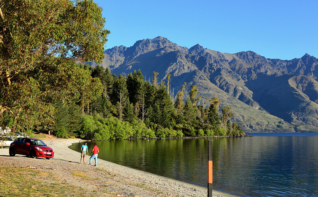 am Wakatipu See bei Queenstown, Südinsel, Neuseel