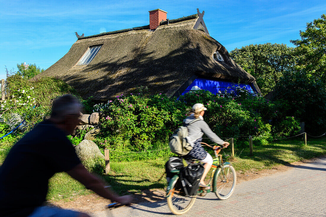 Blü barn in Vitte, Hiddensee, Rügen, Baltic Sea coast, Mecklenburg-Vorpommern, Germany