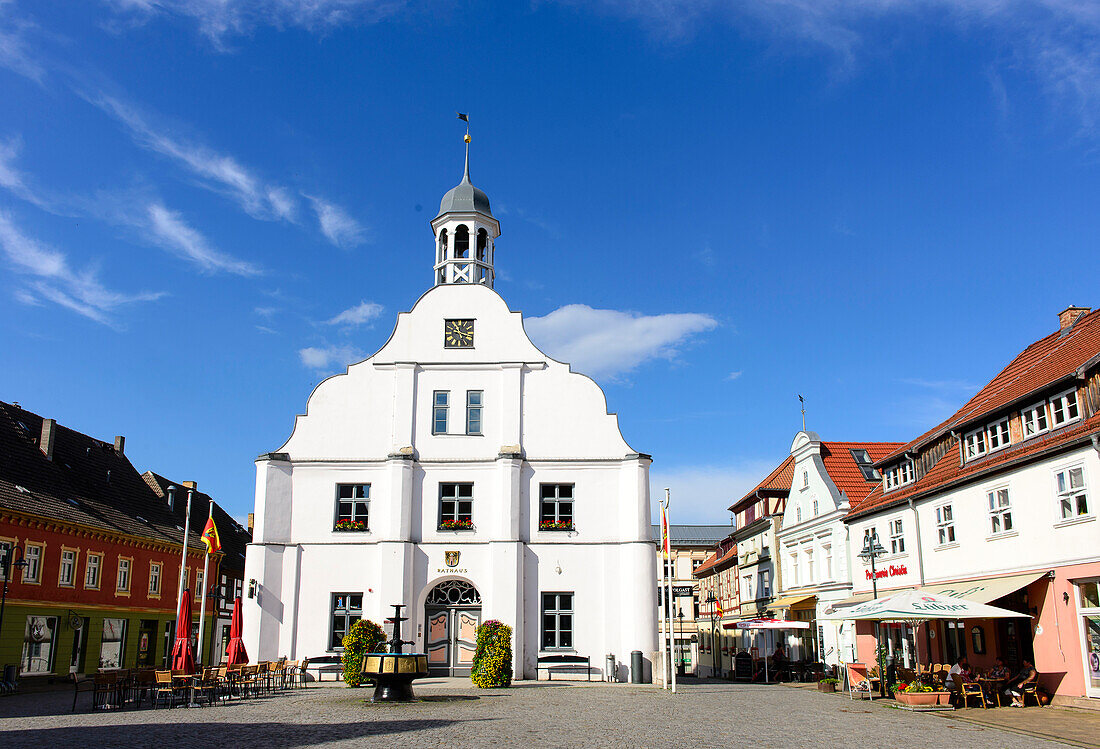 Marktplatz in Wolgast, Ostseeküste, Mecklenburg-Vorpommern, Deutschland