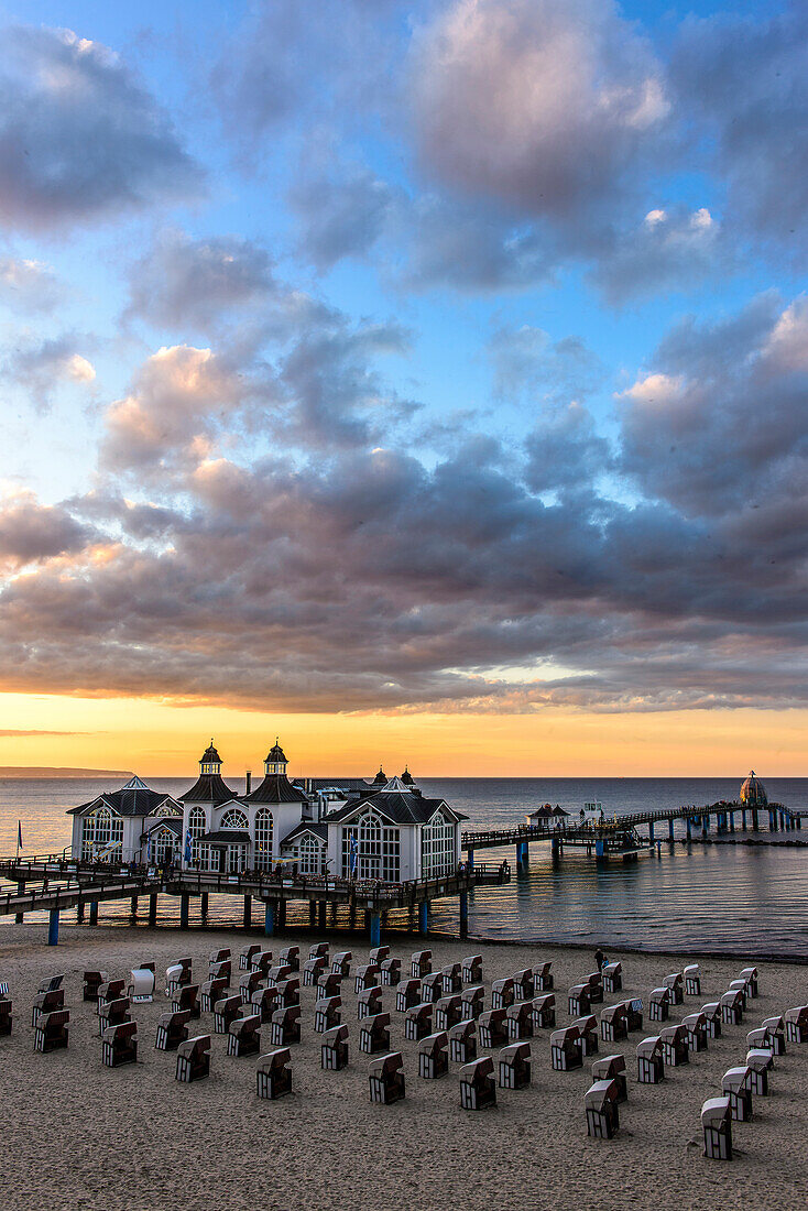 Sea bridge of Sellin, Rügen, Ostseeküste, Mecklenburg-Western Pomerania, Germany