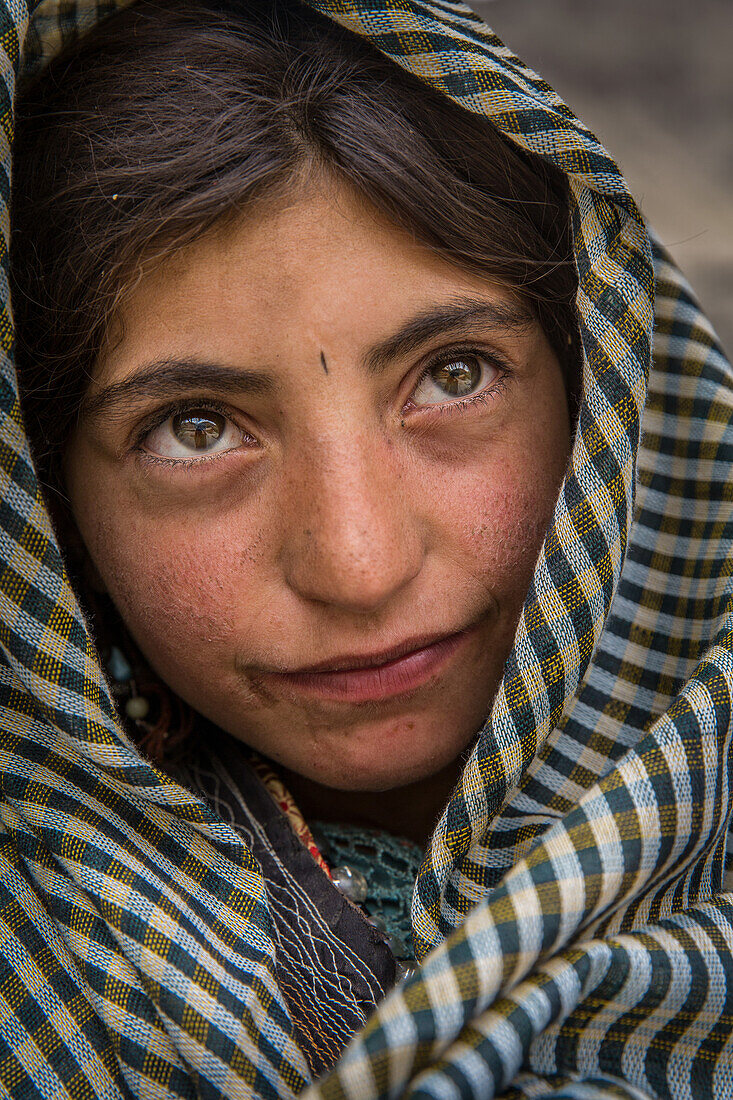 Wakhi girl in Kret, Wakhan, Afghanistan, Asia