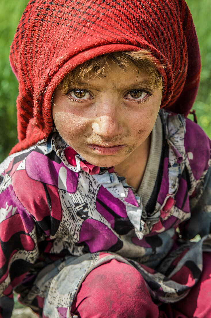 Wakhi Mädchen Portrait, Wakhan, Afghanistan, Asien