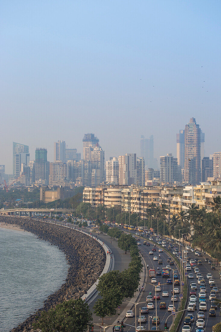 View of Marine Drive, Mumbai, Maharashtra, India, Asia