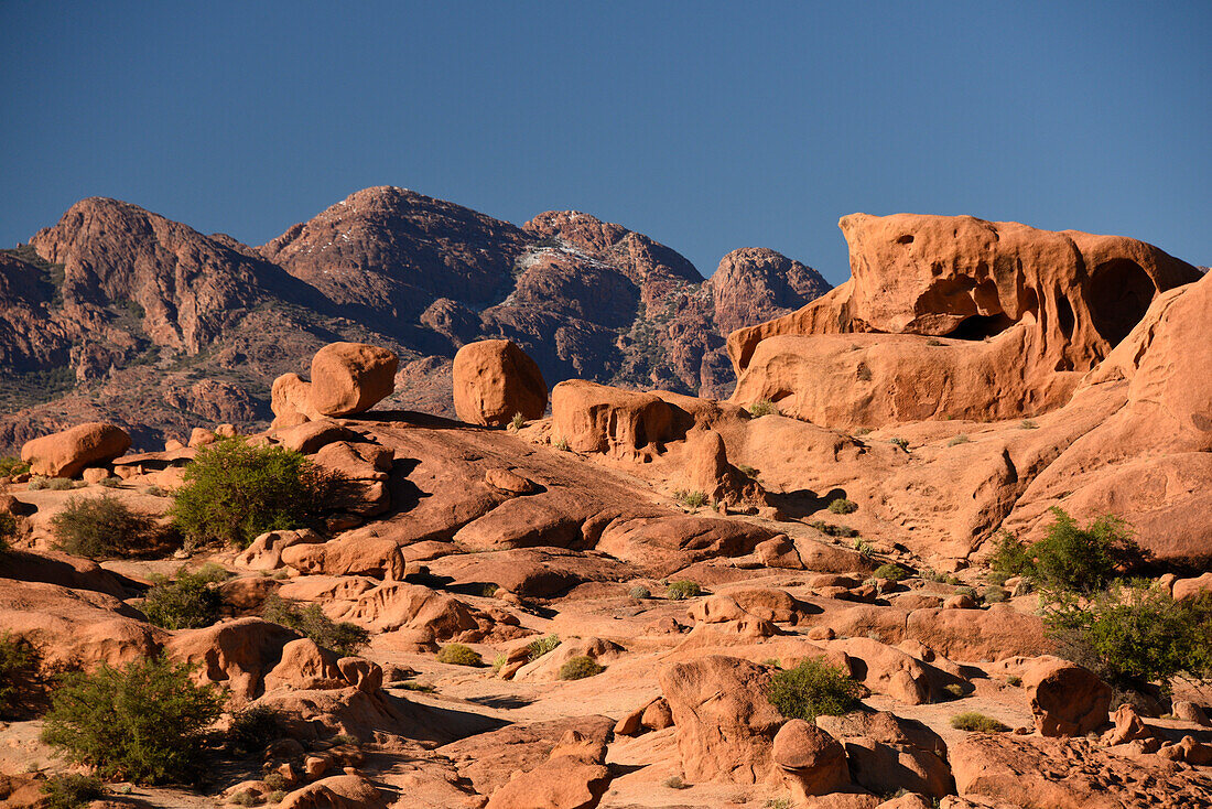 Rock formations around Tafraout, Morocco, North Africa, Africa