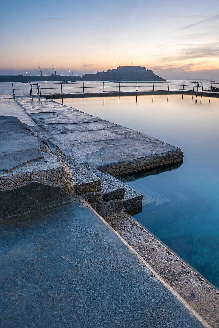 The Bathing Pools at La Vallette, St. Peters Port, Guernsey, Channel Islands, United Kingdom, Europe