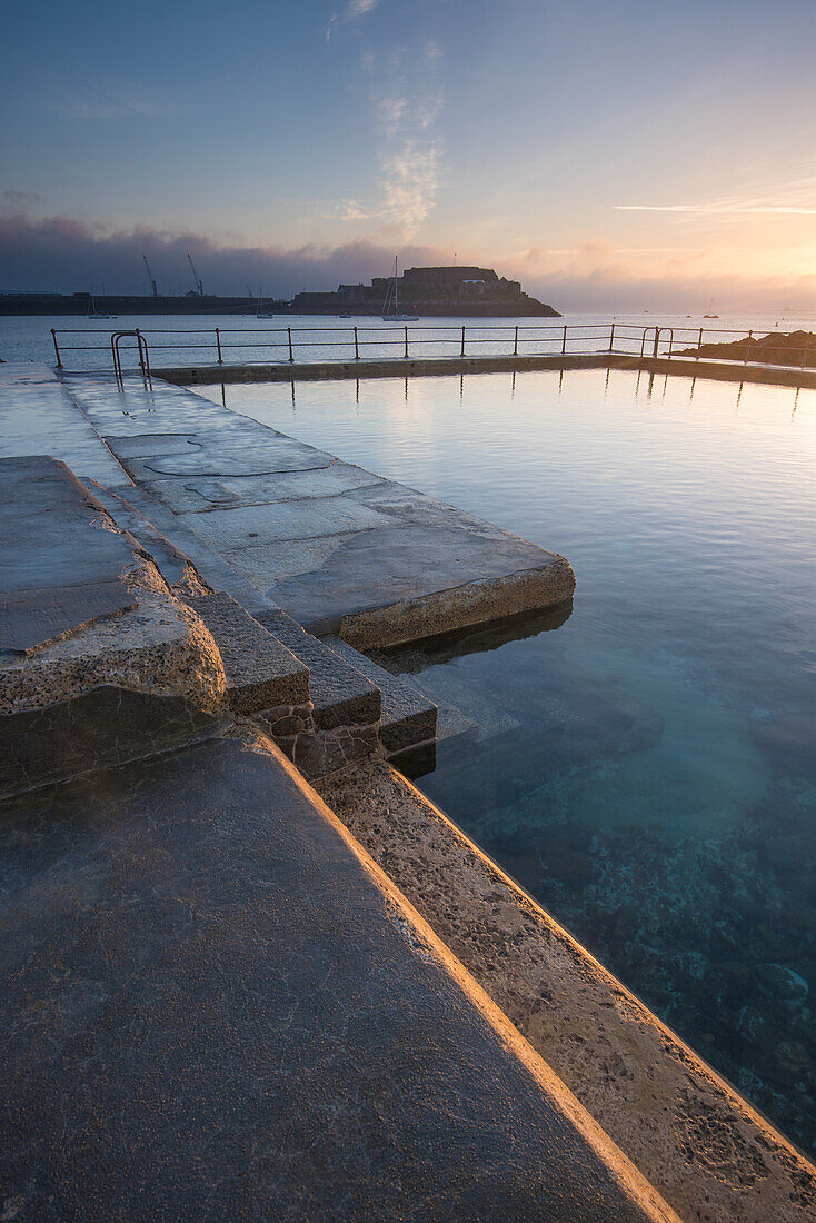 The Bathing Pools at La Vallette, St. Peters Port, Guernsey, Channel Islands, United Kingdom, Europe