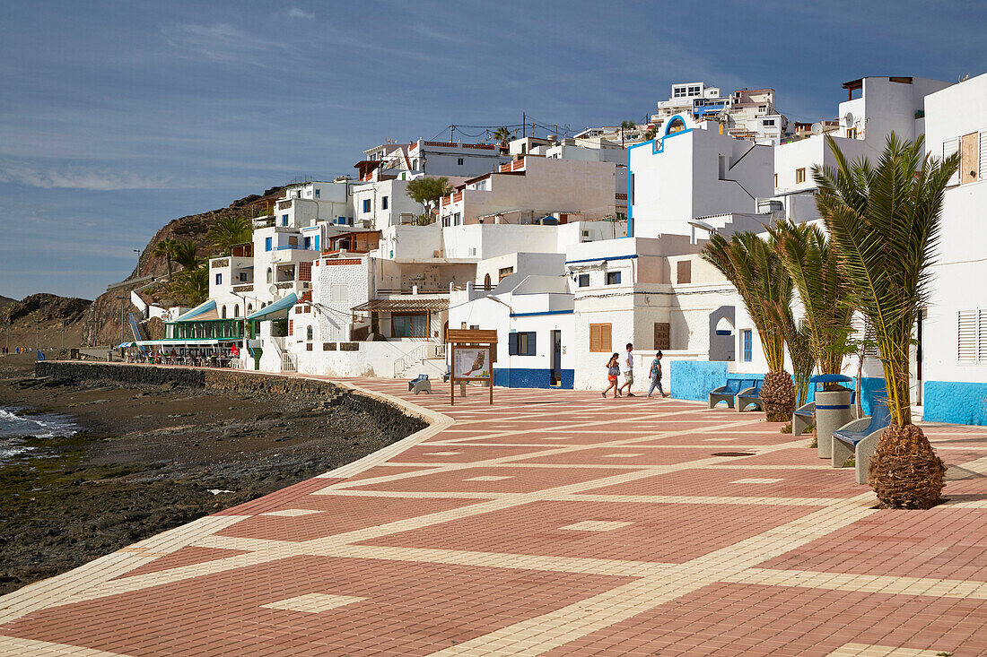 Promenade at Las Playitas, Fuerteventura, Canary Islands, Islas Canarias, Atlantic Ocean, Spain, Europe