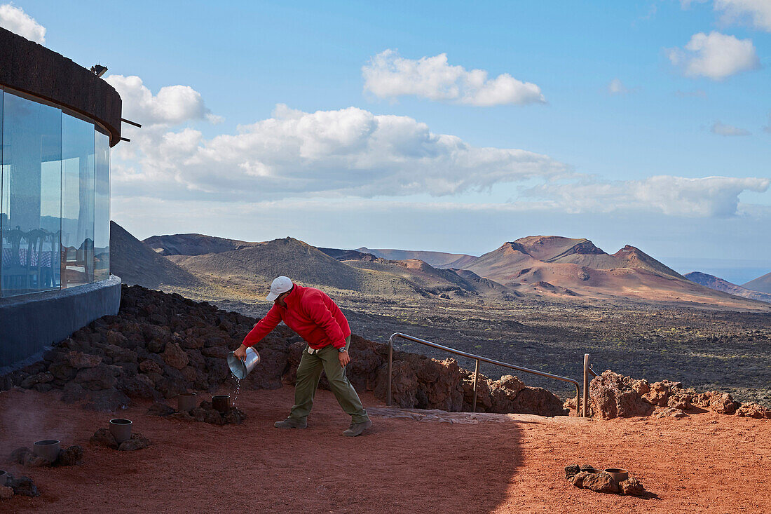 Besucherzentrum Islote de Hilario, Montanas del Fuego de Timanfaya, Nationalpark, Lanzarote, Kanaren, Kanarische Inseln, Islas Canarias, Spanien, Europa