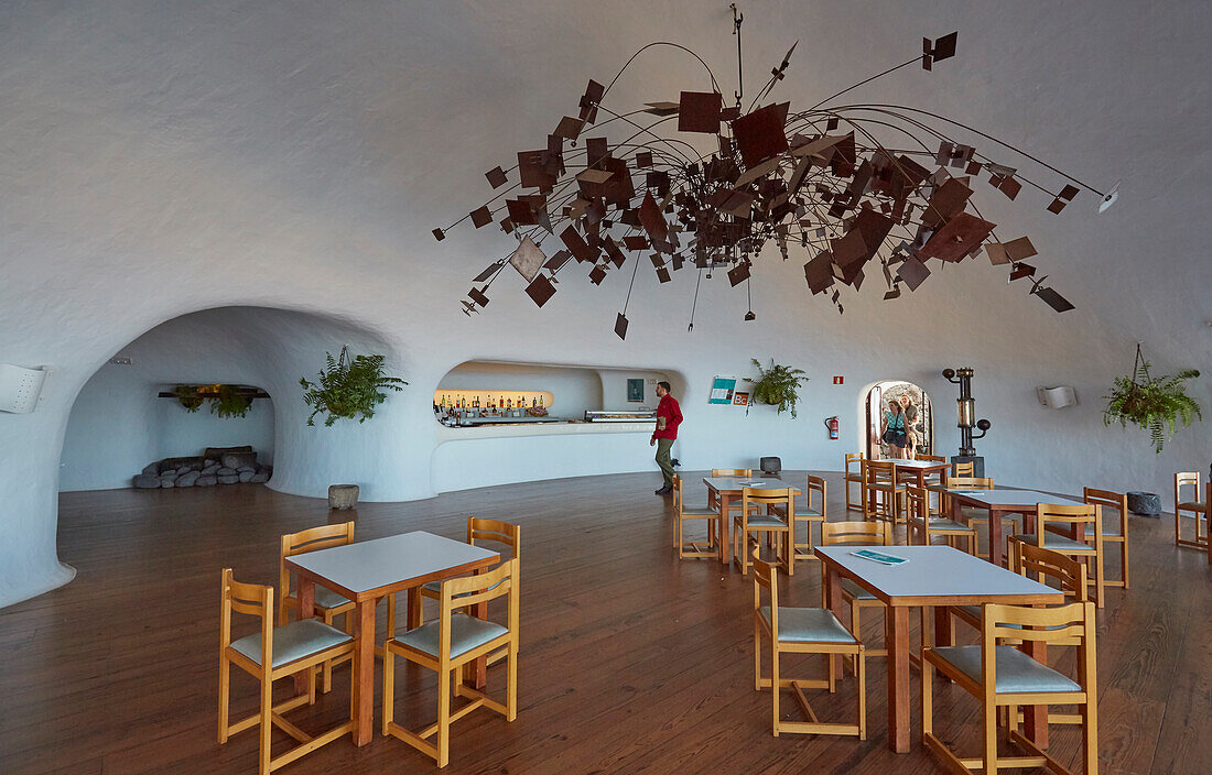 Cafeteria im Mirador del Rio, Lanzarote, Kanaren, Kanarische Inseln, Islas Canarias, Spanien, Europa