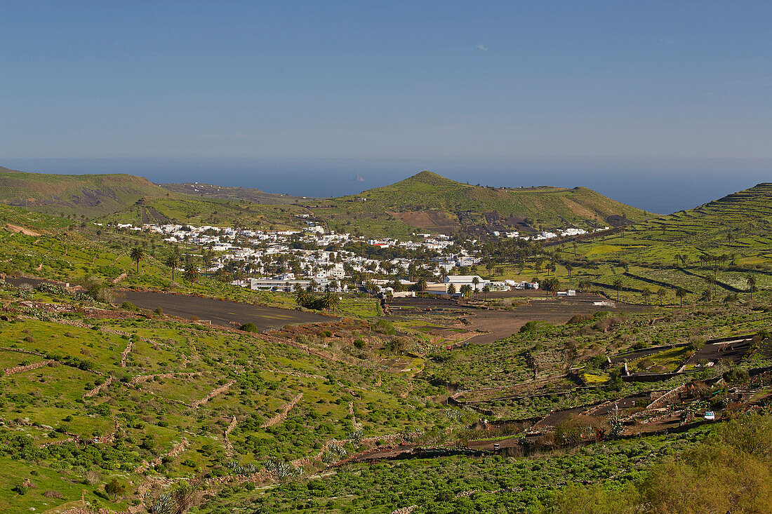 View at the village of Haria, Lanzarote, Canary Islands, Islas Canarias, Spain, Europe
