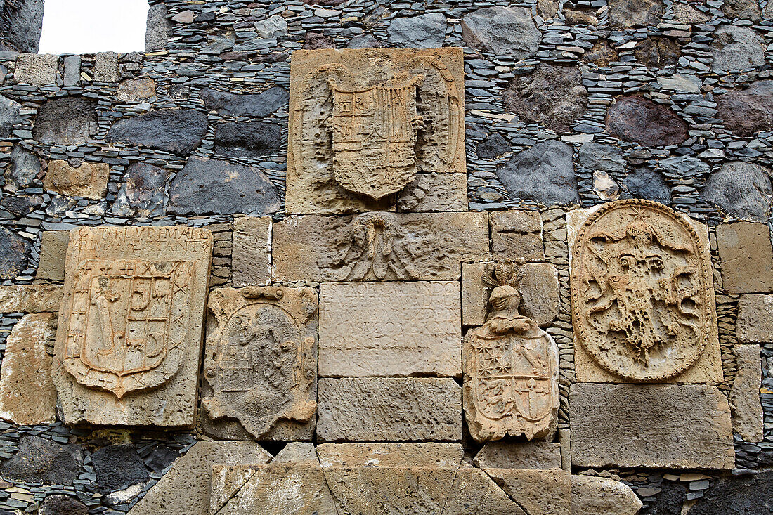 Detail an der Festung San Miguel in Garachico, Teneriffa, Kanaren, Kanarische Inseln, Islas Canarias, Atlantik, Spanien, Europa