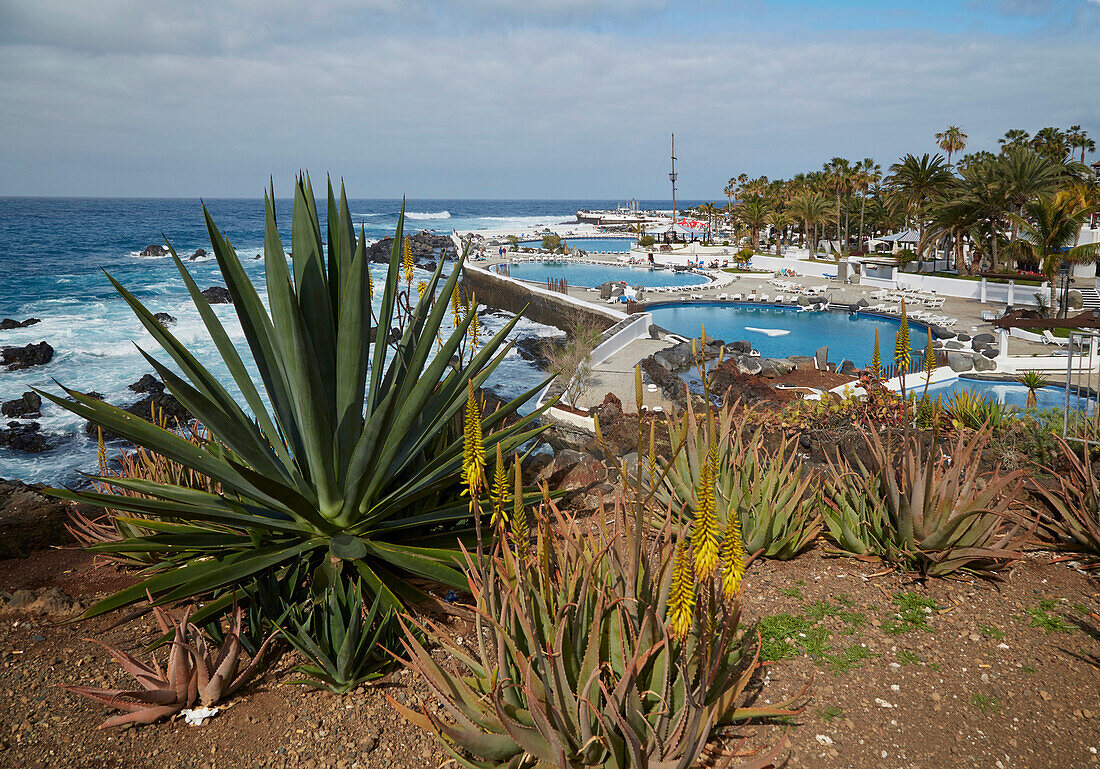 Playa Lago Martianez César Manrique, Puerto de la Cruz, Tenerife, Canary Islands, Islas Canarias, Atlantic Ocean, Spain, Europe