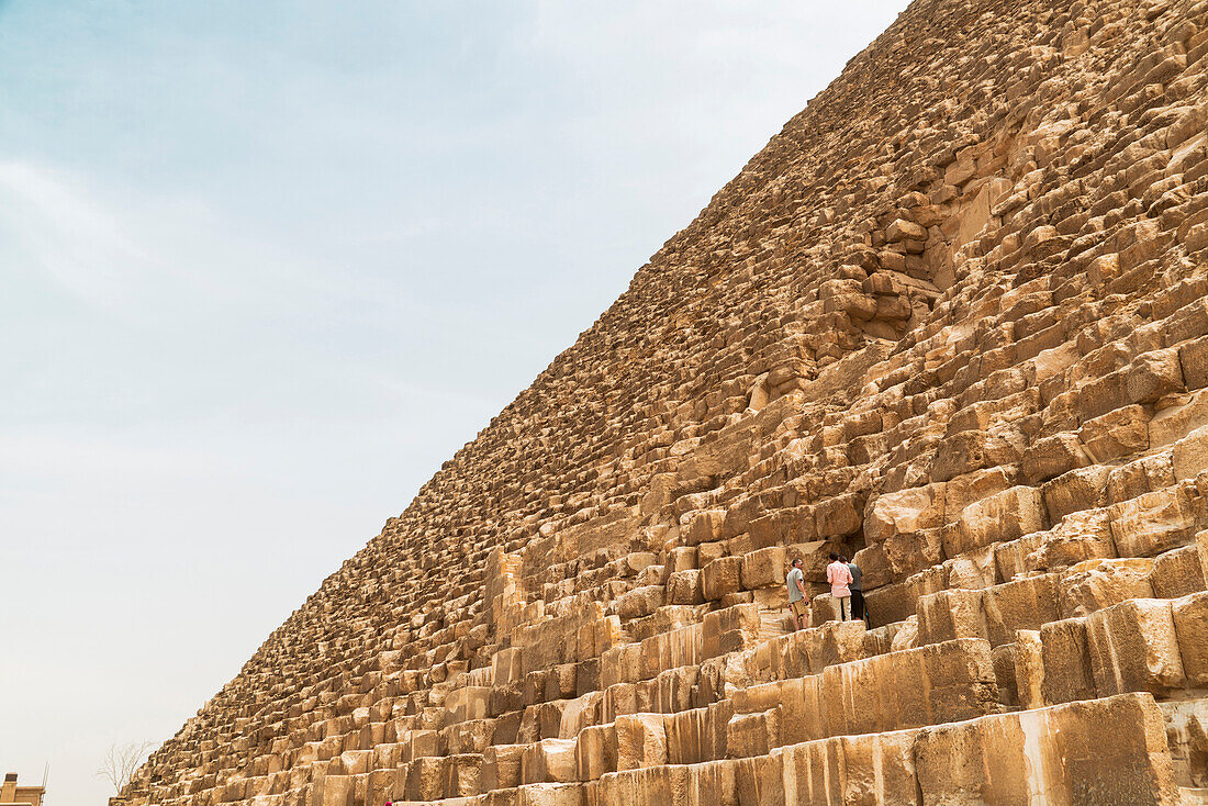 Side view of Great Pyramid of Giza, Cairo, Egypt